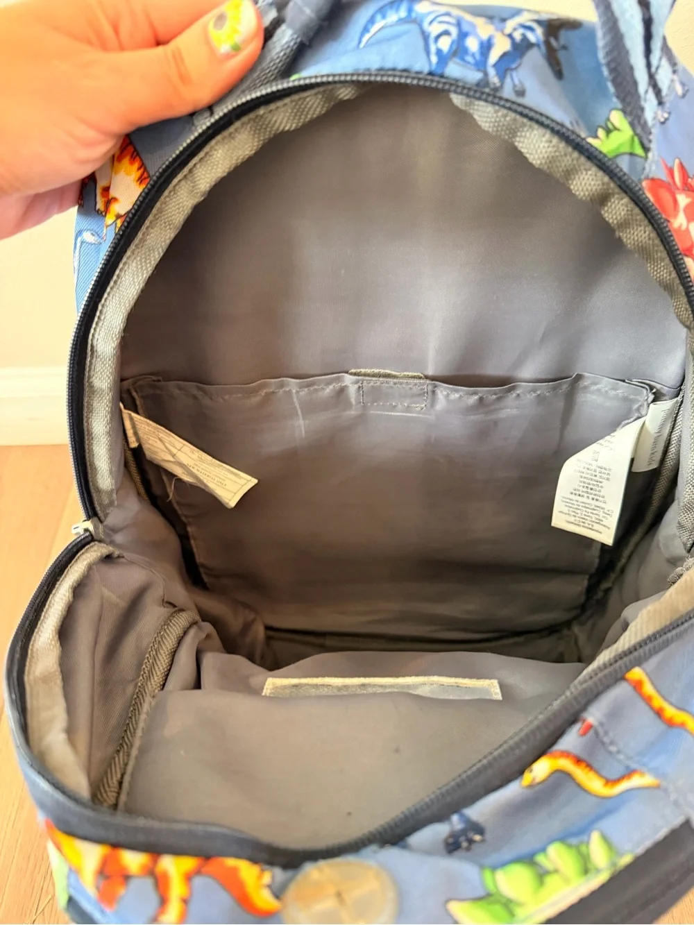 Pottery barn kids Blue multi Dino small Mackenzie Kids backpack